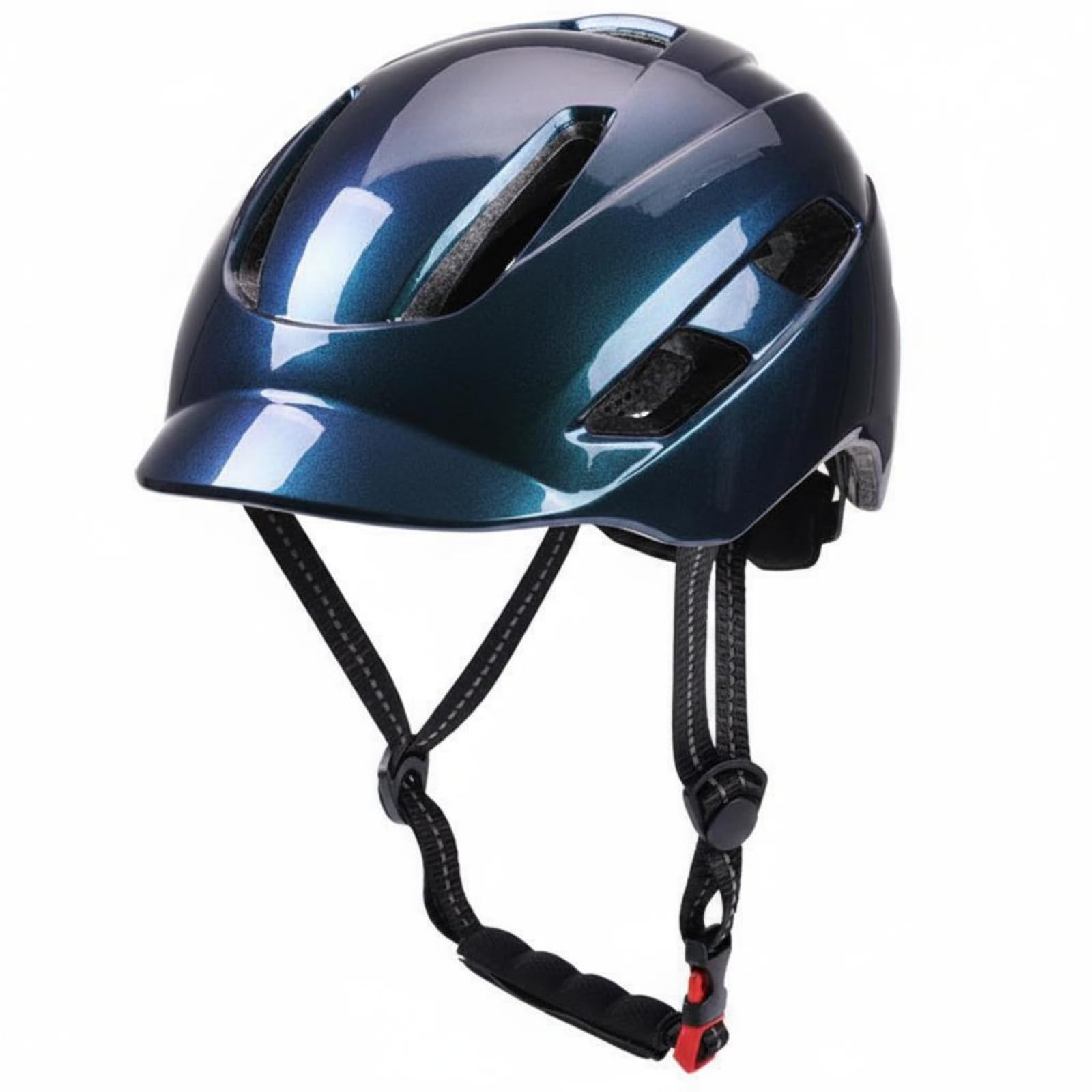 Sharplace Casco para Bicicleta con Luz Recargable USB Cobertura Correa Segura y Múltiples Ventilaciones Adecuado para Ciclistas Uso Deportivo
