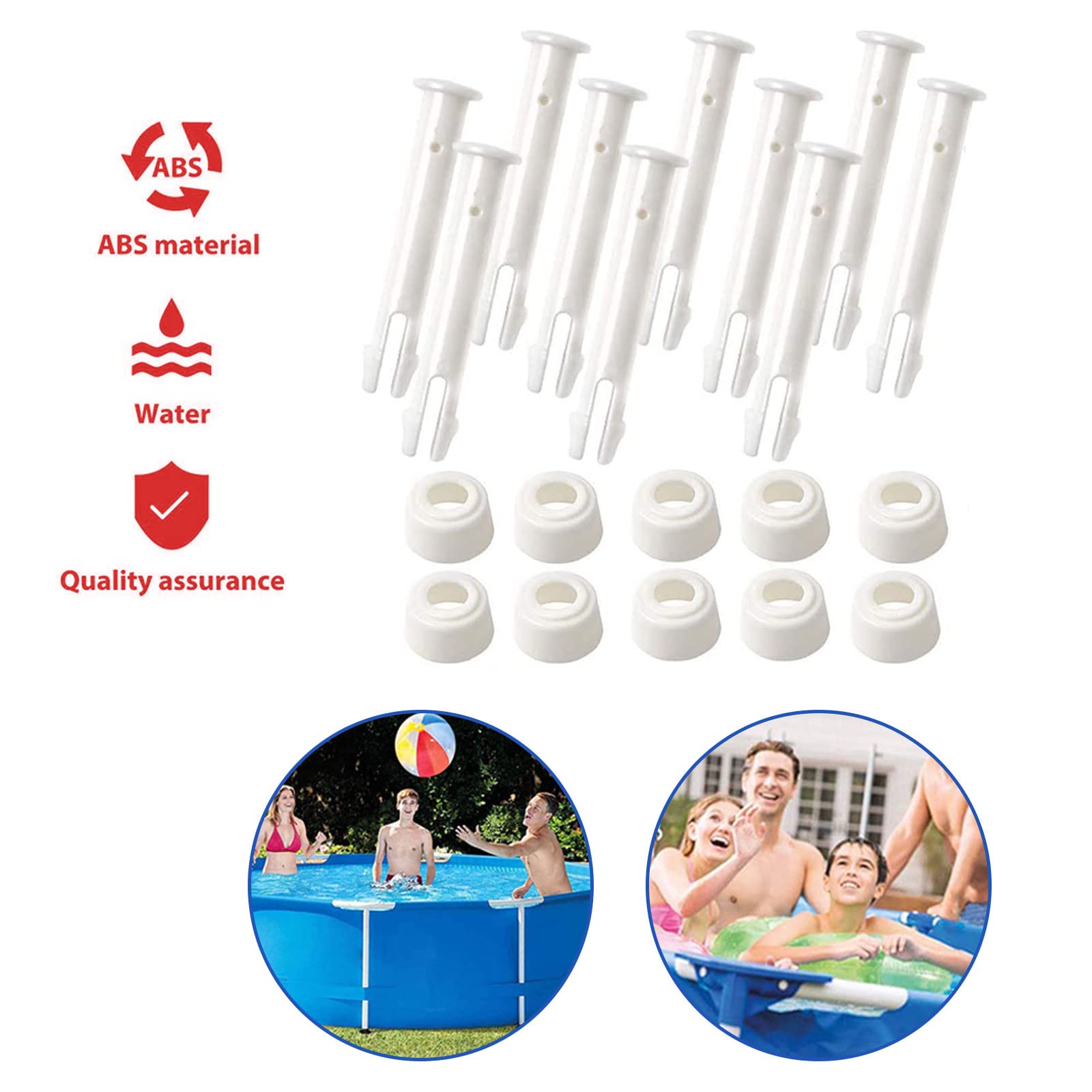 Intex Pool Ersatzteile - Gelenkstift & Dichtungs-Set Für 33-61 Cm Pools (10 Stück, 60mm)