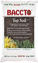 Michigan Peat Company Baccto Top Soil for Lawns, Patchworks, Gardens, Planting Beds, and Shrub and Tree Transplant Mixtures, 50 Pounds