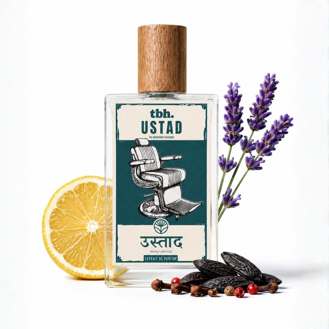 House of TBH USTAD The Barbershop Fragrance | Extrait de Parfum for Men 50ml | Long Lasting Premium Perfume | Bergamot, Pink Pepper, Lavender, Sandalwood & Vetiver | Classic Grooming Fragrance | Ideal Gift for Him-image-40