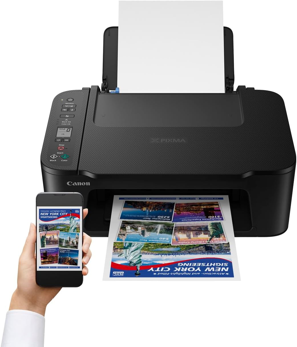 Canon PIXMA TS3750i - Stampante multifunzione a getto d'inchiostro a colori (stampa, scansione, copia, display LCD da 1,5 pollici, WLAN, Print App, 4800 x 1200 Dpi) compatibile PIXMA PRINT PLAN - nero modello compatibile Pixma Print Plan - Immagine 4