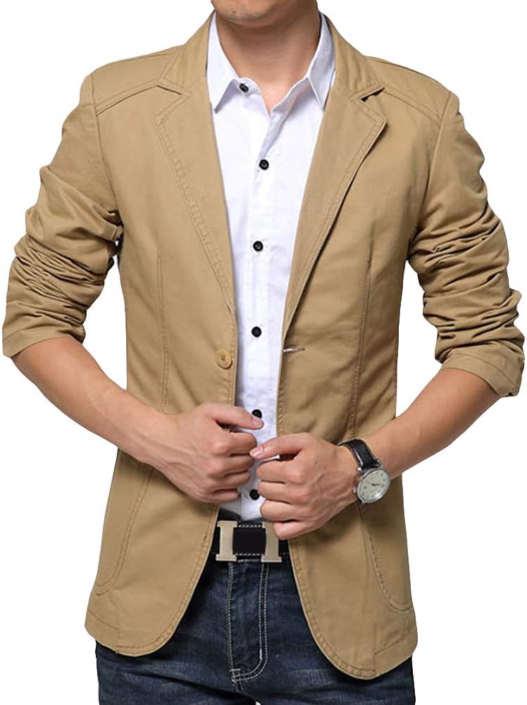 Cloudstyle Mens Casual 2 Buttons Slim Fit Jacket Lightweight Formal Business Blazer Sport Coat - Image 2