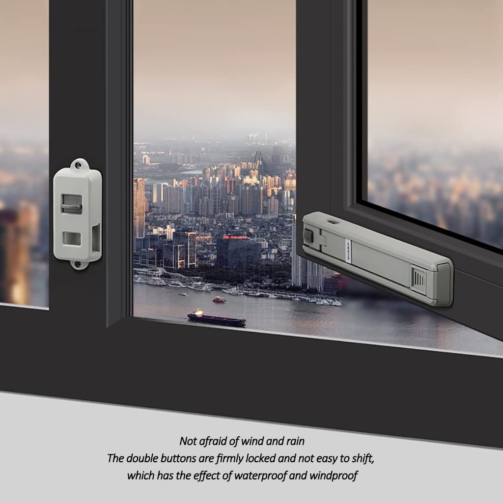 Restrictor de ventana,cerradura de seguridadCerraduras restrictivas de ventana for niños,Cerradura de seguridad for ventanas,Cerraduras de ventanas Seguridad for niños Sin taladrar,Restrictores de gui