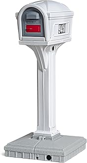 American Home by Simplay3 Premium Dig-Free Easy Up Classic Mailbox and Post Combination in White, Above Ground Mailbox