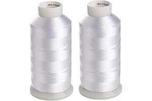 Simthread White Bobbin Fill Machine Embroidery Thread