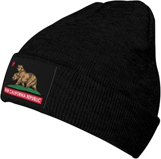 NAFSKL Fallout New califorFallout New California Republic Beanie Hat Men Winter Hat Women Knit Hat Slouchy Skull Cap Black