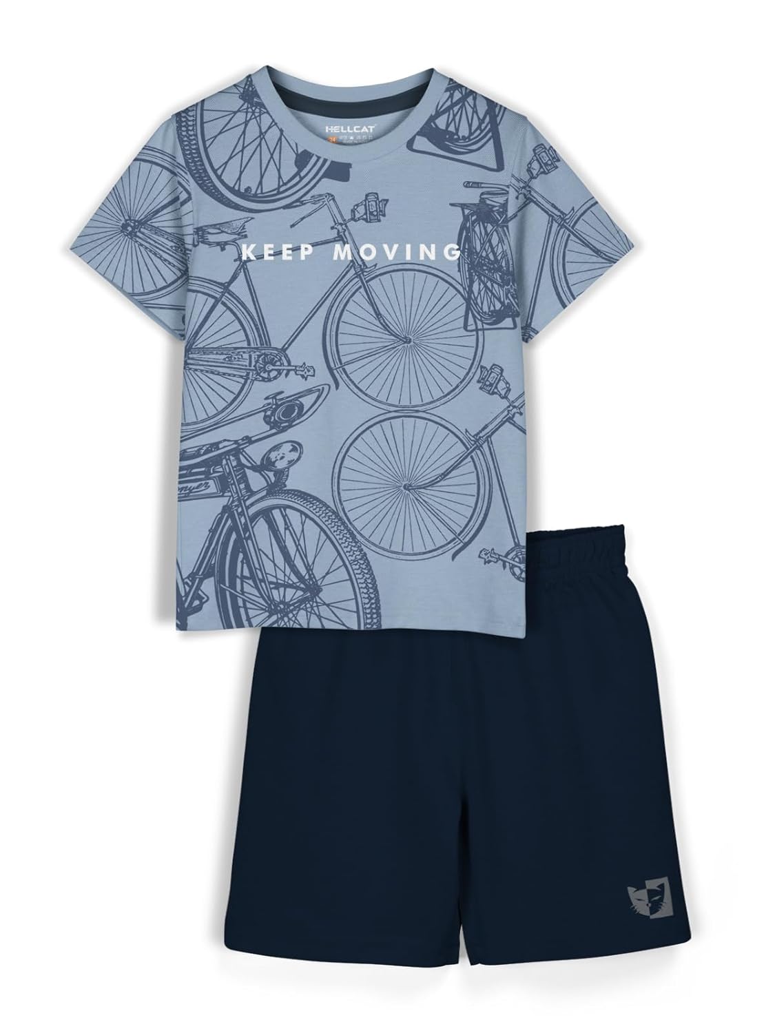HELLCAT Boys Dress Clothing Set Combo with Tshirts & Shorts – Pack 1