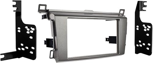 Metra Electronics 95-8242G Kit de tablero de instalación doble DIN (gris) y Axxess AX-TOY28SWC arnés adicional para controlador de volante con RCA y