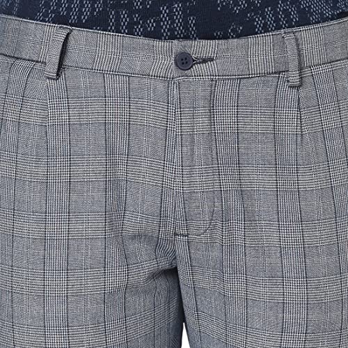 Image of blackberrys Checks Cotton Blend Skinny Fit Mens Trousers (S21BB77A2JS21F1-P)