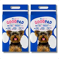 KIT 2 Pacotes Tapete Higiênico Good Pad para Cachorro 60cm x 60cm com 50 Unidades Sanitário Super Absorvente Antivazamento Alta Absorção Descartável Premium Atrativo