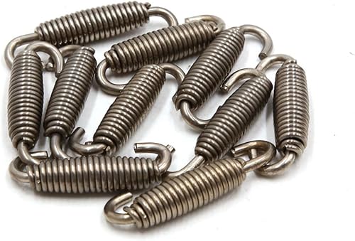 uxcell 10pcs tono plateado motocicleta tubo de escape silenciador muelles gancho giratorio