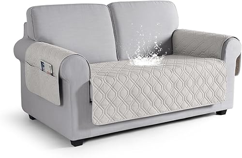 Miniatura 11 de VANSOFY Funda de Sofá, Fundas de Sofá Impermeables Lavables Forro Protector de Muebles Fundas de Asiento de Sofá Antideslizantes para Perros, Azul