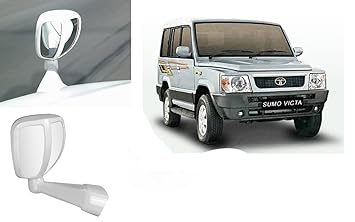 Auto Pearl Front Fender Wide Angle Mirror Bonnet Mirror for Sumo Victa (Small, White)