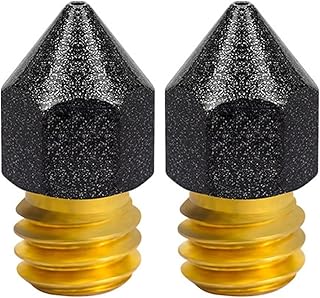 APAAZO 1/2/5pcs 0.25-1.0mm 1.75mm E3D/E3D Volcano/ MK8 PTFE Coated Brass Nozzle Extruder Printing Head Compatible With 3D Printer (Color : 2pcs MK8, Size : 0.2mm)