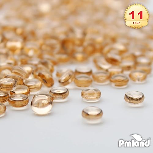 Miniatura 2 de PMLAND Mini canicas planas acrílicas, guijarros, cuentas de más de 3500 unidades de 0.236 in de diámetro para rellenos de jarrones, soporte para