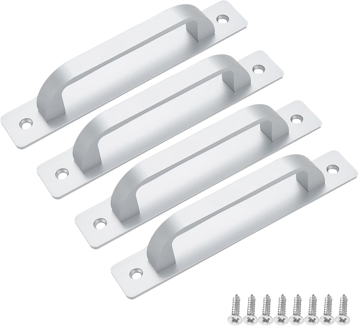 Coshar 5Inch Matte Silver Pulls Drawer Handles, with Base