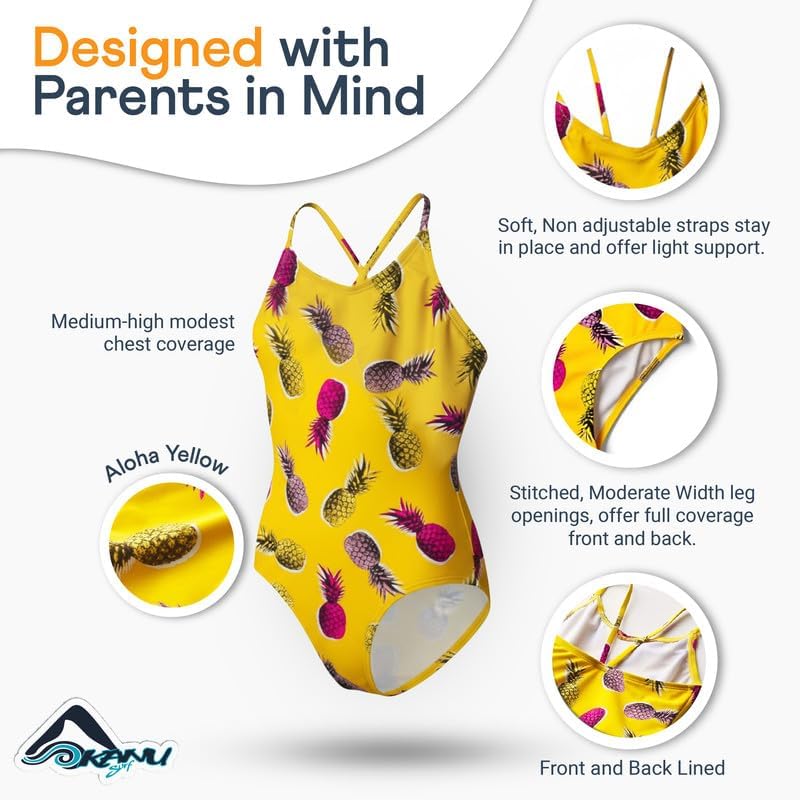 Kanu Surf Girls Daisy Beach Sport One Piece Swimsuit - Image 4