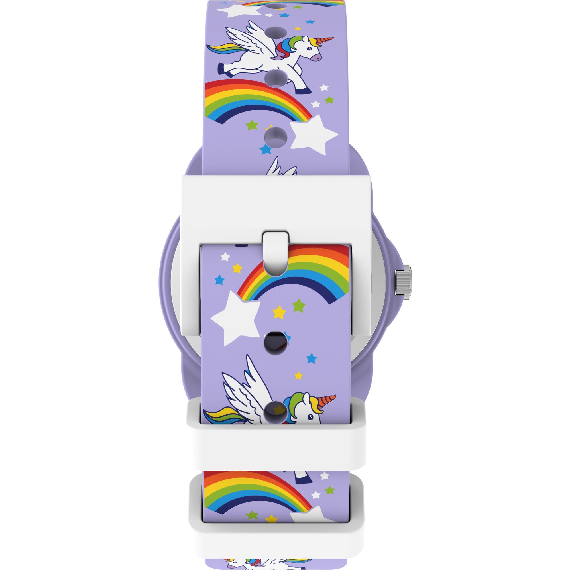 Timex Reloj de Pulsera para Adolescentes y niños, 30 mm, Correa Morada, Esfera Blanca, Caja Morada