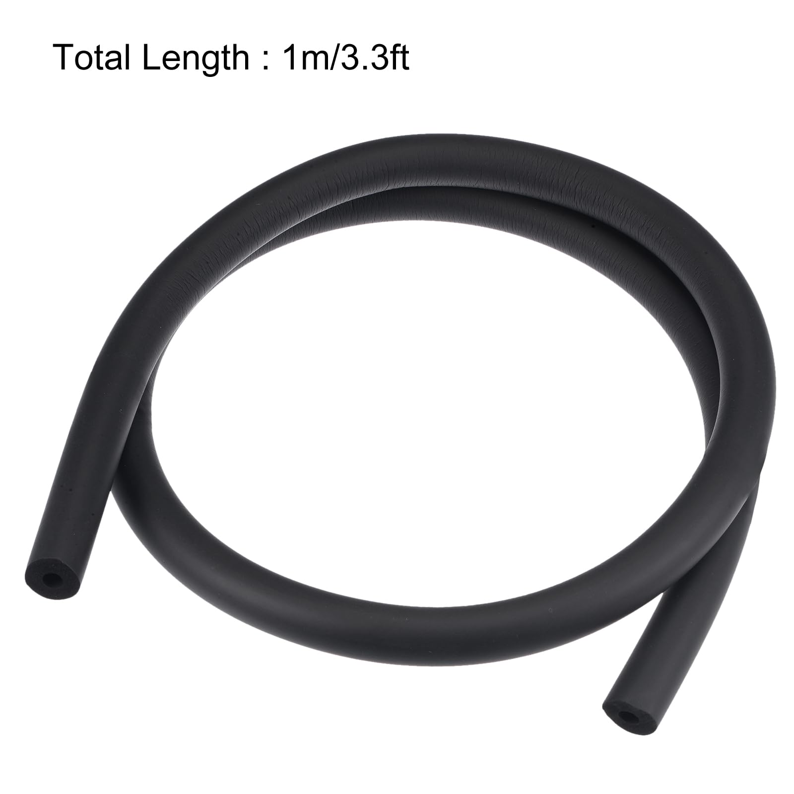QUARKZMAN Tubo de Espuma para Soporte de Agarre de Mango, Aislamiento de Tubería Fuera del Revestimiento de Tubería, 3mm (1/8") ID 12mm (1/2") OD 1m Negro