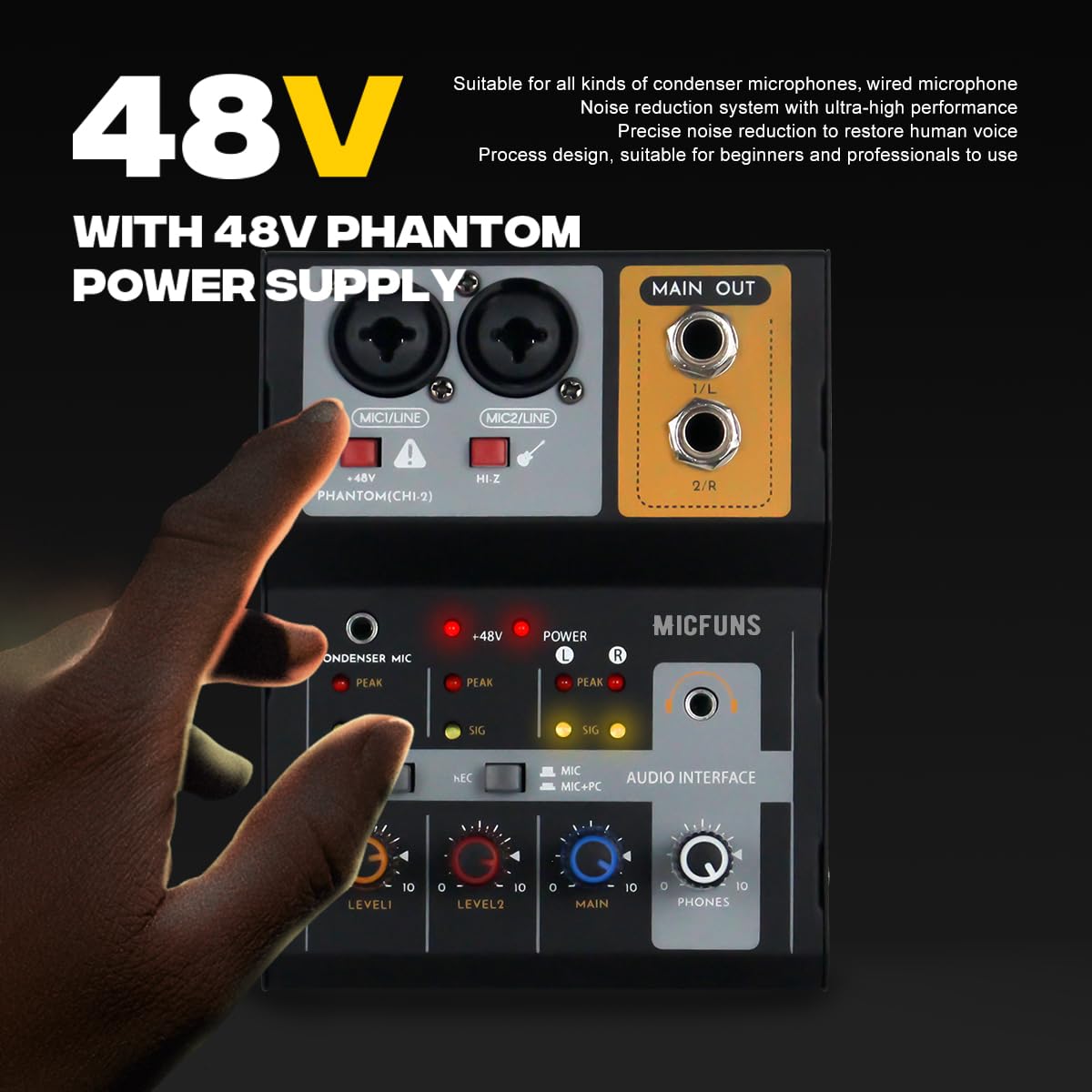 MT2 2-Kanal Audio Mixer