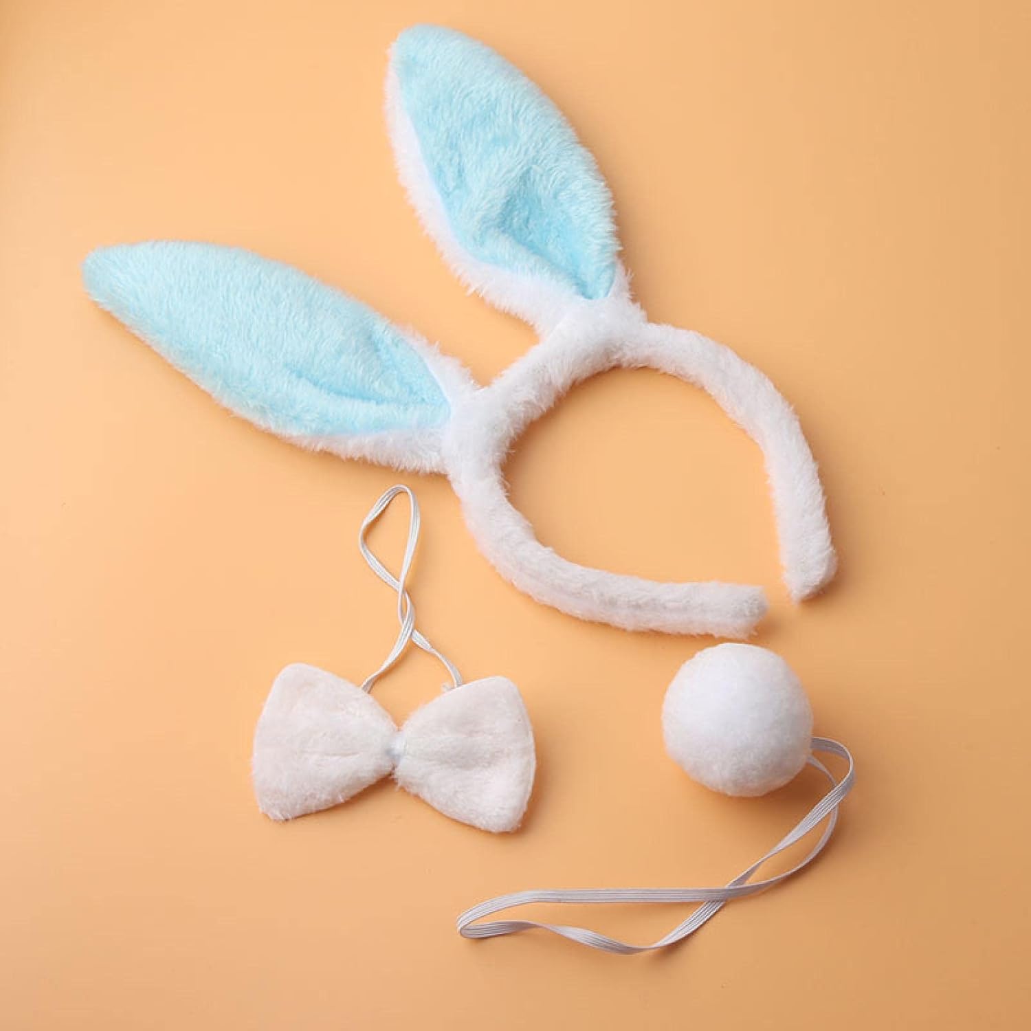 うさぎ 耳カチューシャ しっぽ つけ耳 イベント グッズ コスプレ セット ハロウィン バニー パーティ 仮装 小道具 蝶ネクタイ 頭飾り 秀逸 つけ耳