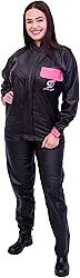 Capa De Chuva Motoqueiro Star Capas Impermeável Conjunto Jaqueta e Calça Motoqueiro Motociclista Motoboy Motogirl Impermeável Masculino e Feminino (BR, Alfa, XG, Regular, Regular, Rosa)
