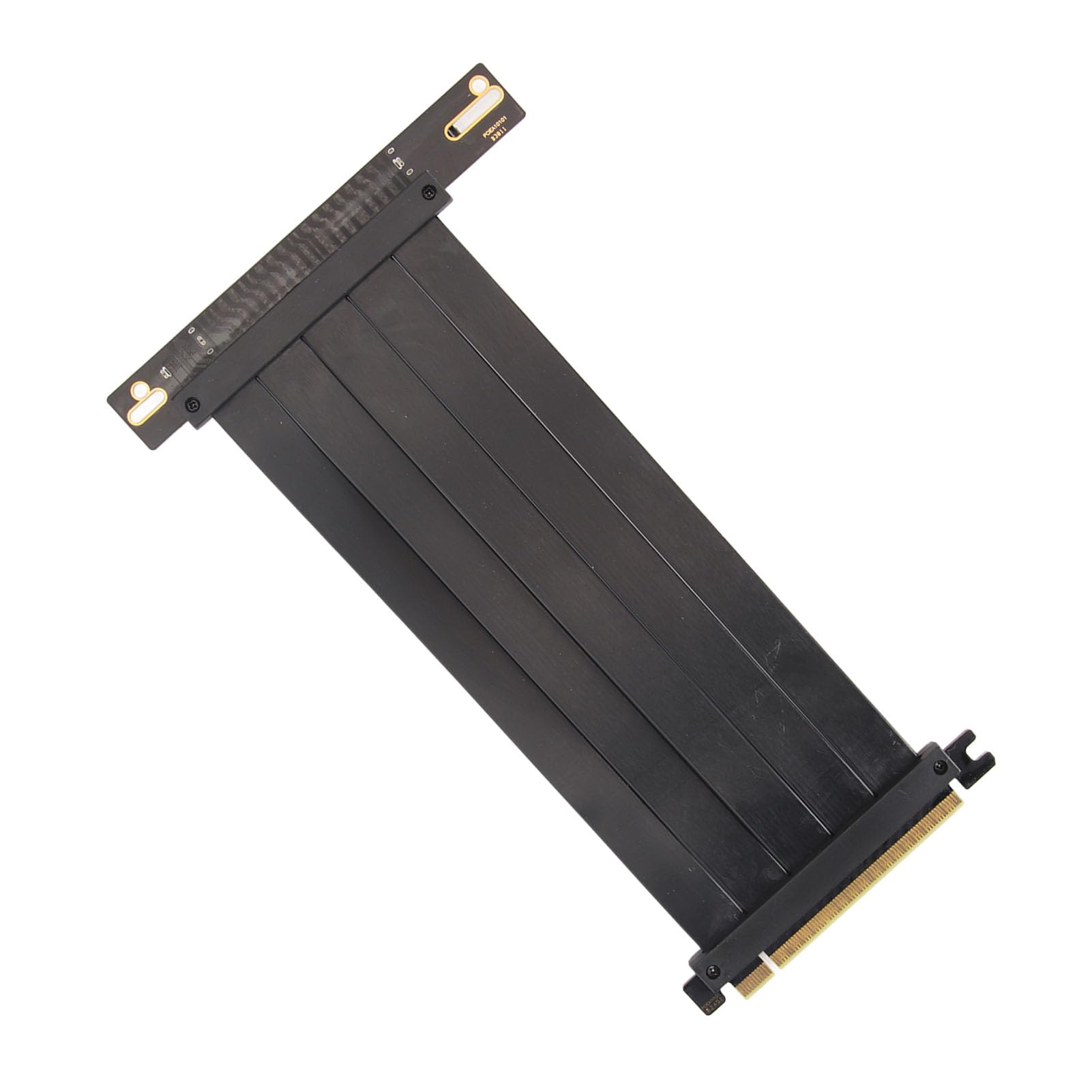 PCIe 4.0 Riser Kabel, 90 Grad PCI E 4.0 X16 Flex Verlängerungskabel, Grafikkarten Adapterkabel, Hochgeschwindigkeits GPU Erweiterungskabel für PC Gehäuse, Schwarz