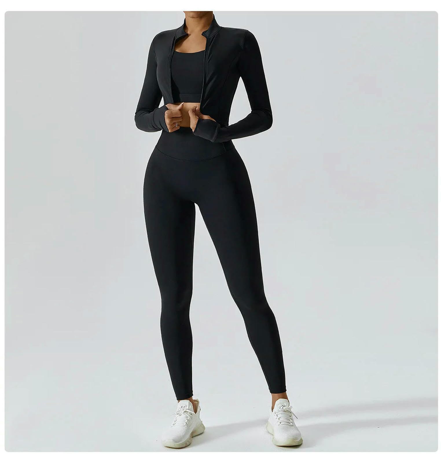 Shapewear 3-częściowy zestaw do jogi, na siłownię, odzież sportowa, garnitury dla kobiet, tracksuit fitness, sportowy biustonosz na siłownię, magenta zestaw 4-m