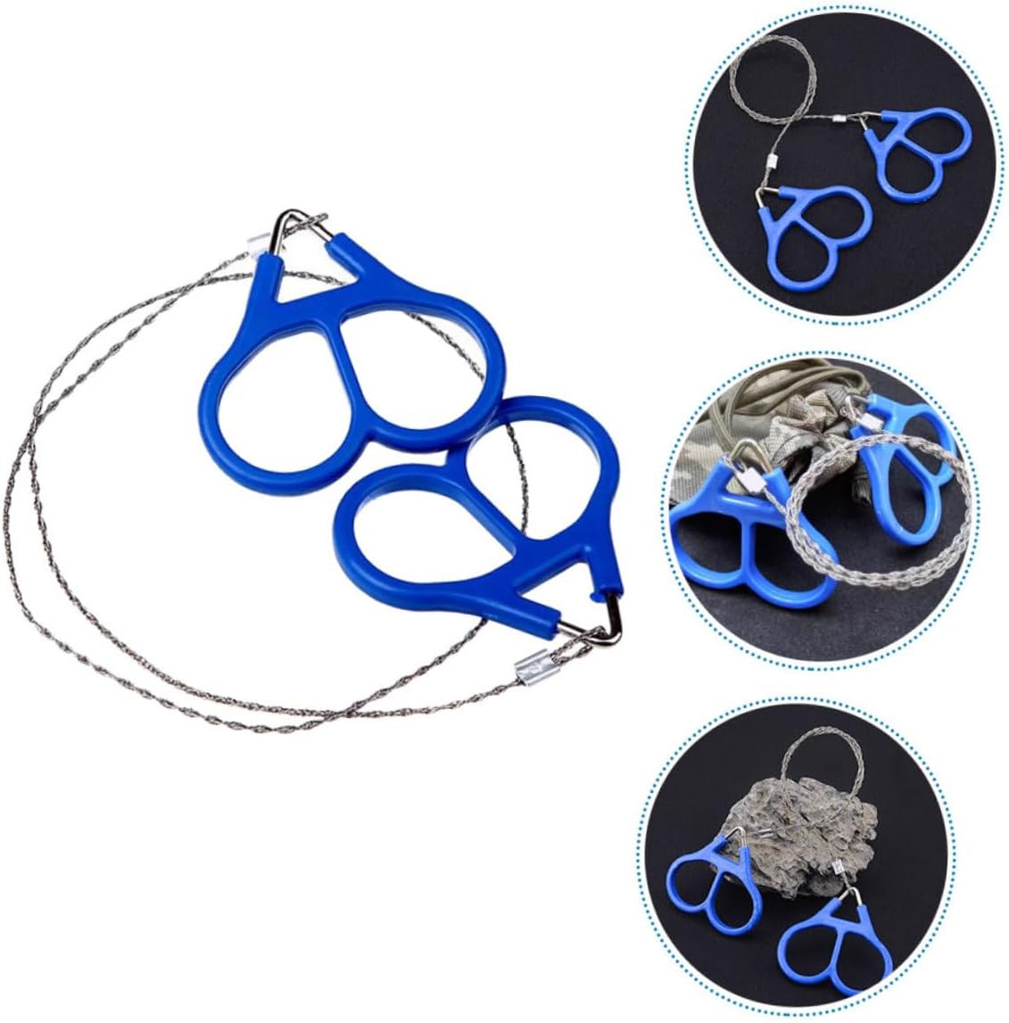 4pcs Portable Stainless Steel Rope Saws for Outdoor Survival Lightweight Cutting Tool for Camping Hiking and Emergency Use