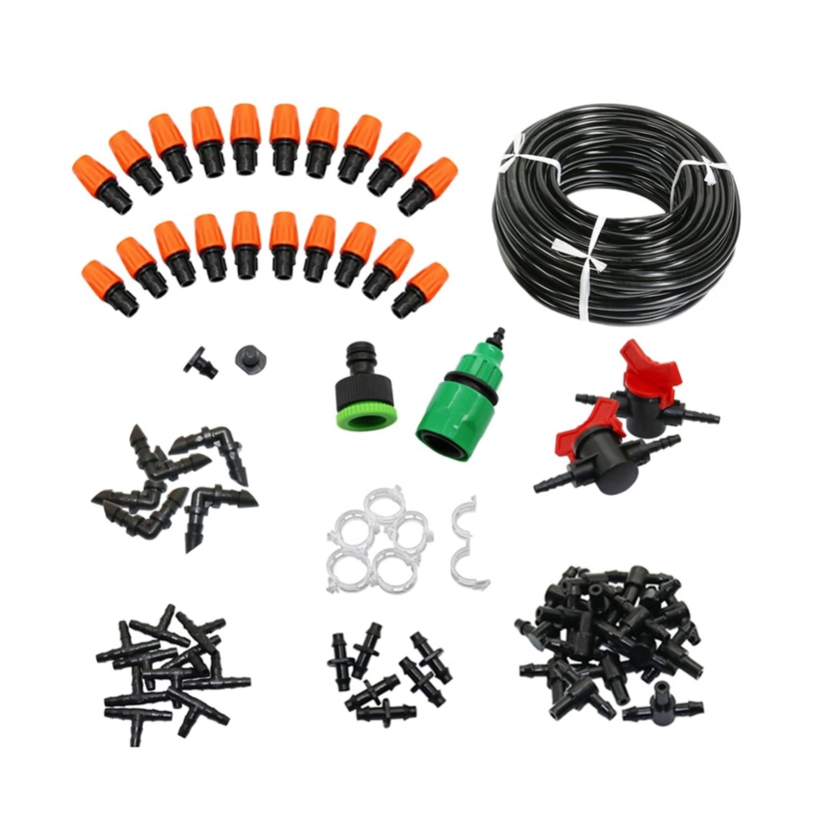 Zestaw do nawadniania kropelkowego 20 m system atomizacji DIY szklarnia ogród nawadnianie kroplowe zestaw do nawadniania rolnictwo zraszacz automatyczny zestaw do nawadniania (kolor: zestaw 20 m)
