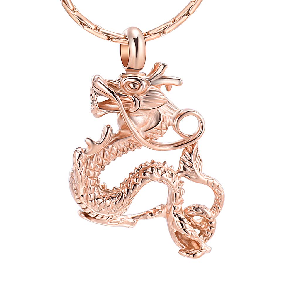 constantlife Cremation Jewelry for Ashes Stainless Steel Dragon Urn Necklace Keepsake Human Pet Ashes Holder Memorial Pendant for Women Men