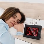 LED Digital Wall Clock Battery Operated - Large Display Digital Clock, Adjustable Brightness, Wall or Table Mount