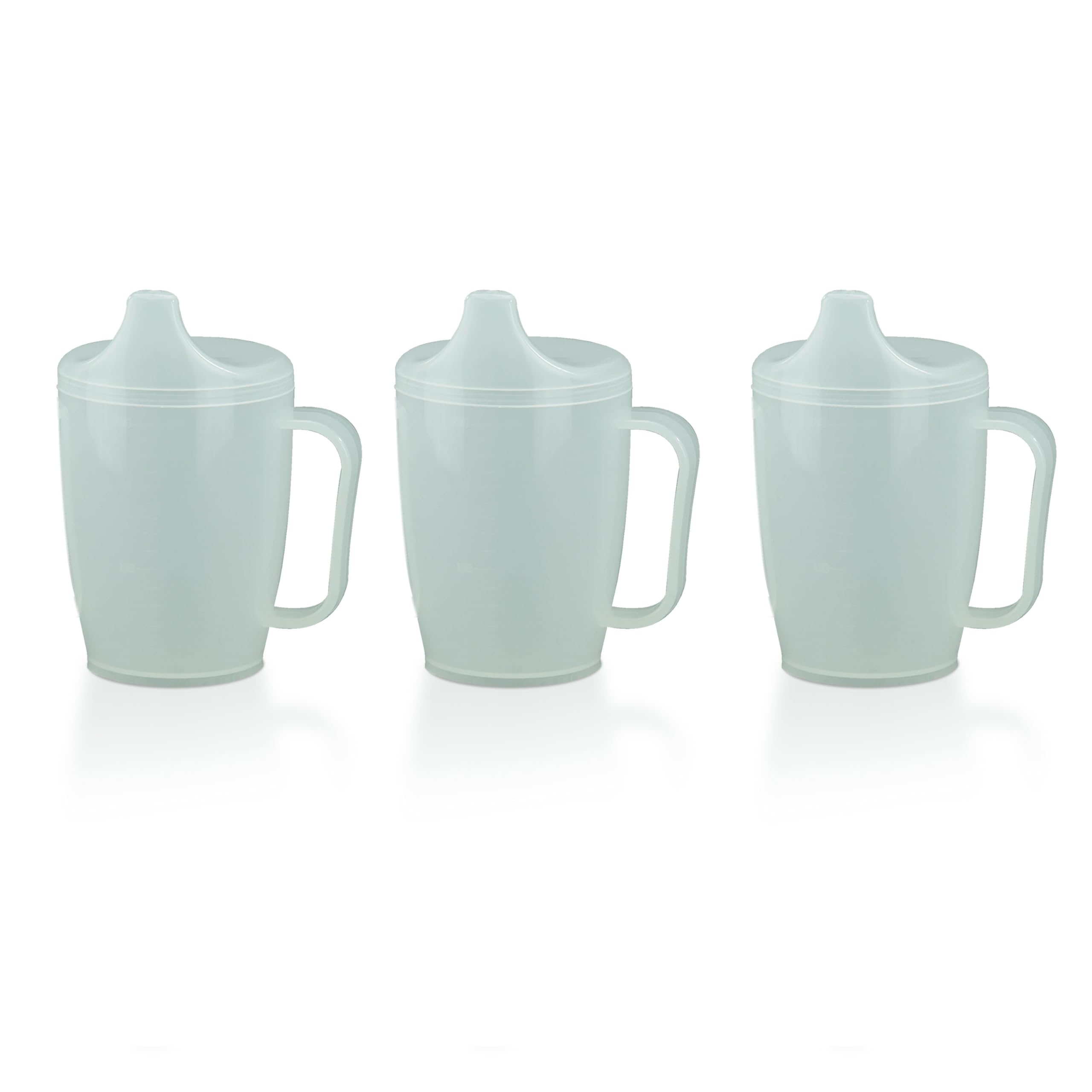 HaseMed – Tazza con manico per anziani – Tazza ergonomica con beccuccio per bere in modo sicuro senza fuoriuscite, persone con funzione manuale ridotta, robusta e durevole