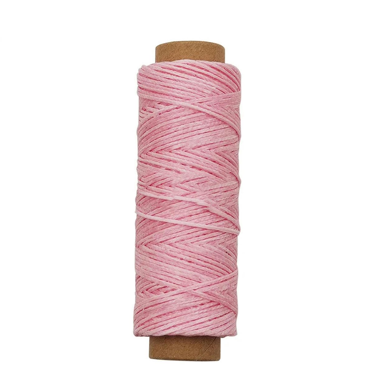 Nici do szycia，Nić poliestrowa Nici do szycia, płaska woskowana żyłka do szycia, woskowany sznurek, nici do szycia ręcznego(No.10 Pink,12m)