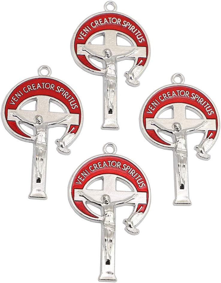 50pcs of Catholic Veni Creator Spiritus Key Crucifix Cross Pendant