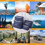 Vicloon Packing Cubes, 8 PCS Travel Organiser Bags Luggage Organizers with Shoe Bag for Clothes Suitcase Shoes (Blue) - Image 7