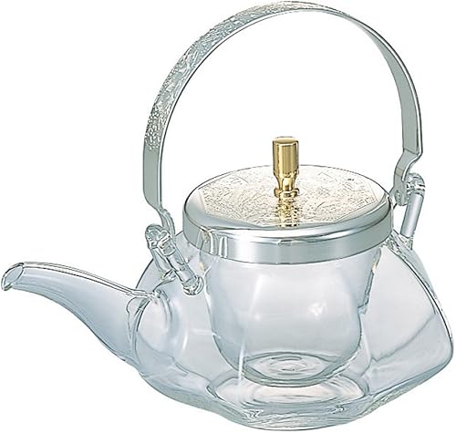 Hario Enfriador de sake "Hakkaku Chirori", 12.2 fl oz, plata en relieve