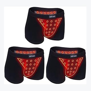 Cuecas boxer masculinas com 3/5 pacotes de aumento de próstata, terapia de próstata com virilha grande e respirável (Color : 3pcs, Size : XX-Large)