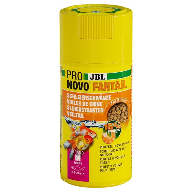 JBL PRONOVO FANTAIL Grano, Alimento básico para velos de China y Otras variedades de cría de Peces Rojos…