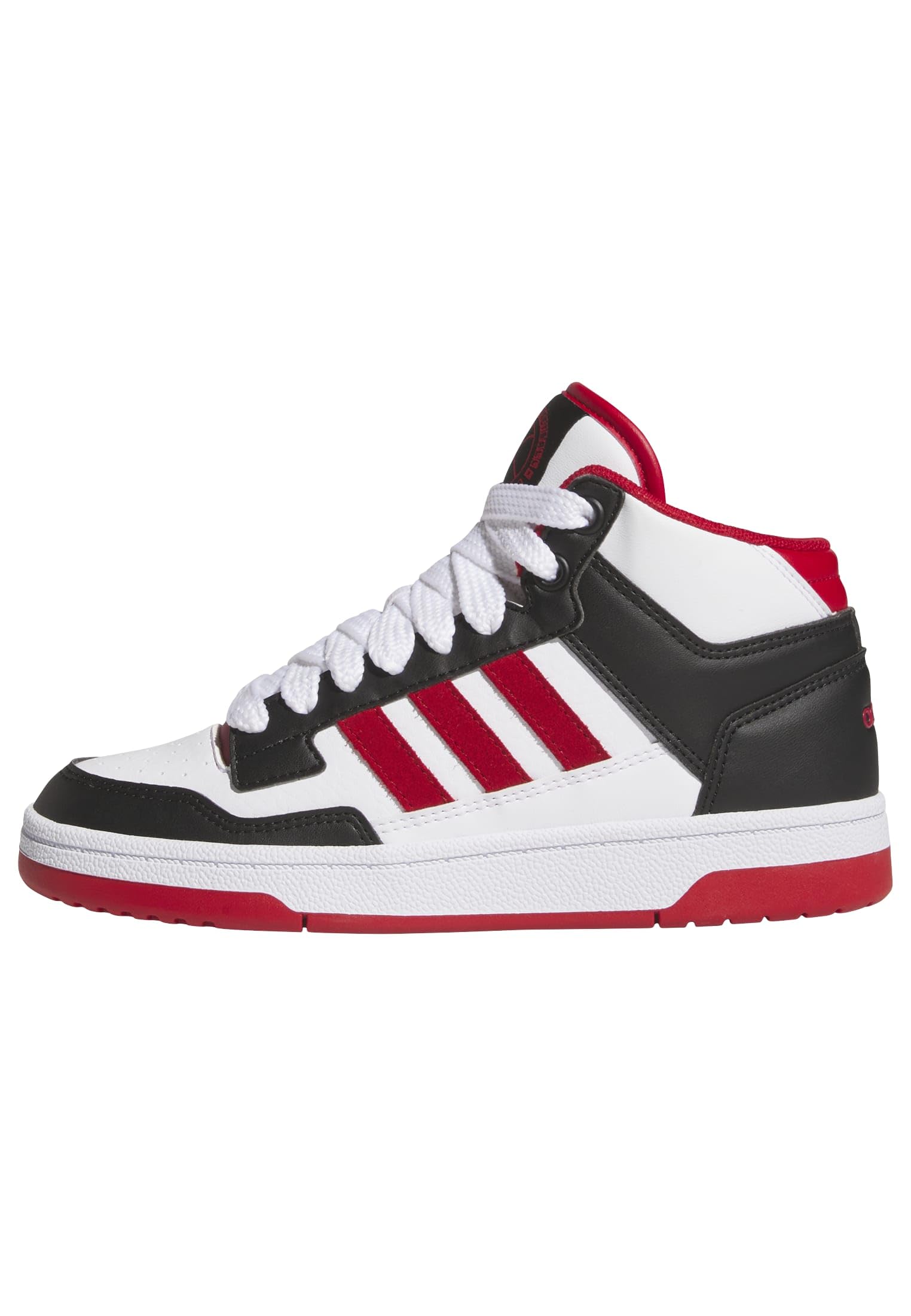adidas Unisex Kids Rapid Court Mid Junior Shoes, Core Black/Team Power Red 2/FTWR White, 4.5 UK