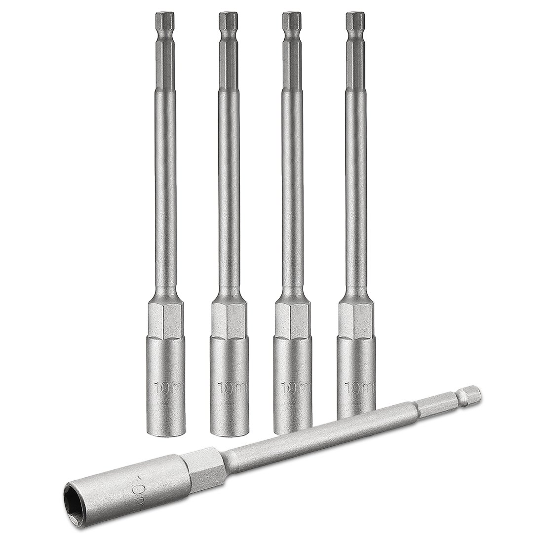 Puntas de vaso de 10 mm en acero Cr-V forjado con vástago hexagonal de alta resistencia