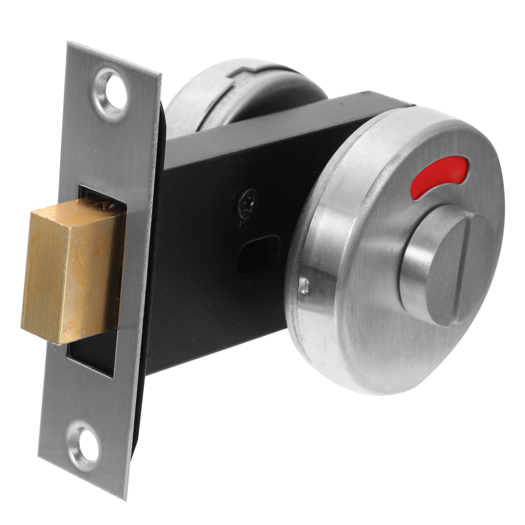 Serrure de porte avec indicateur rouge vert en acier inoxydable pour toilettes publiques