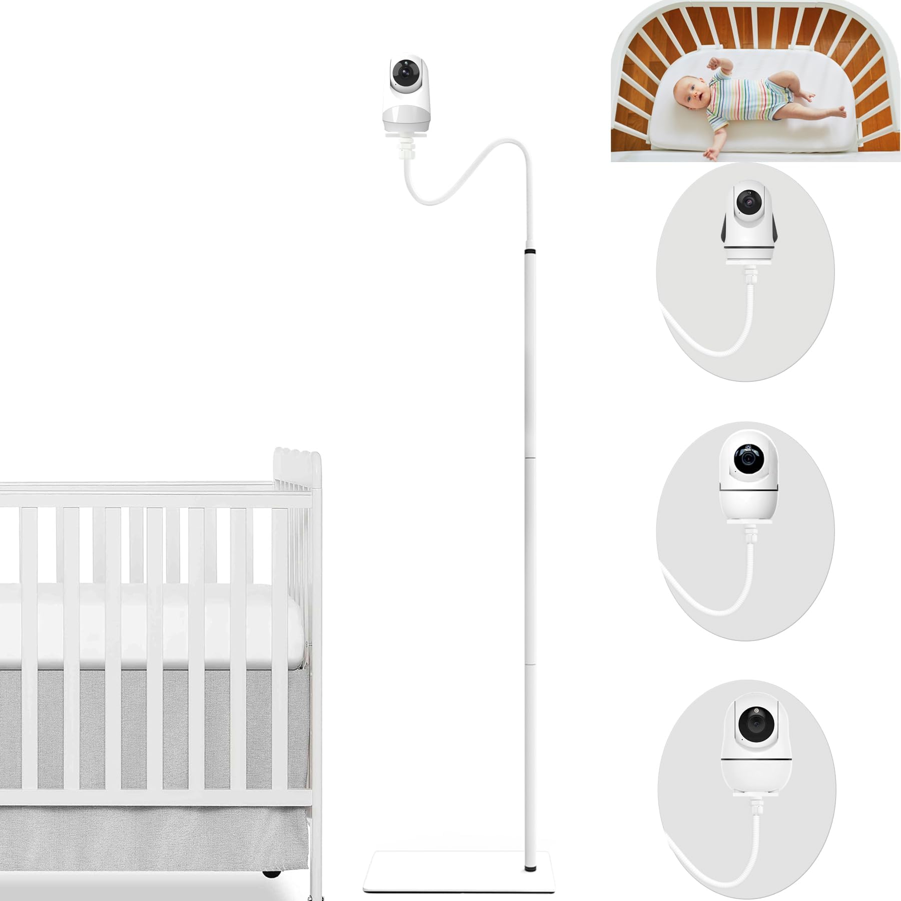 Baby Monitor Floor Stand Holder for Hellobaby HB40/HB6550/HB6550 pro/HB6560/ HB6339/HB65/HB66/HB248/HB6558,Momcozy BM01/BM02/BM03/BM04,Blemil BL9052-2,OKAIDI OD8052