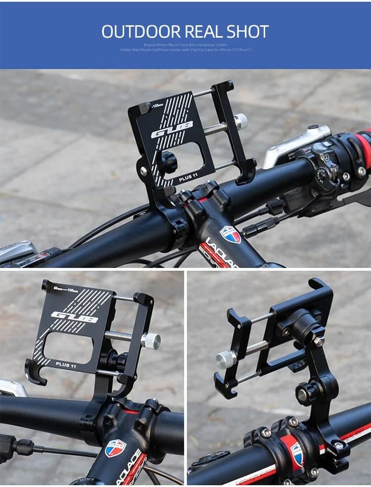 Miniatura 9 de GUB PLUS11 Soporte de teléfono para bicicleta y motocicleta, soporte de teléfono de aleación de aluminio con rotación de 360 ajustable para iPhone X