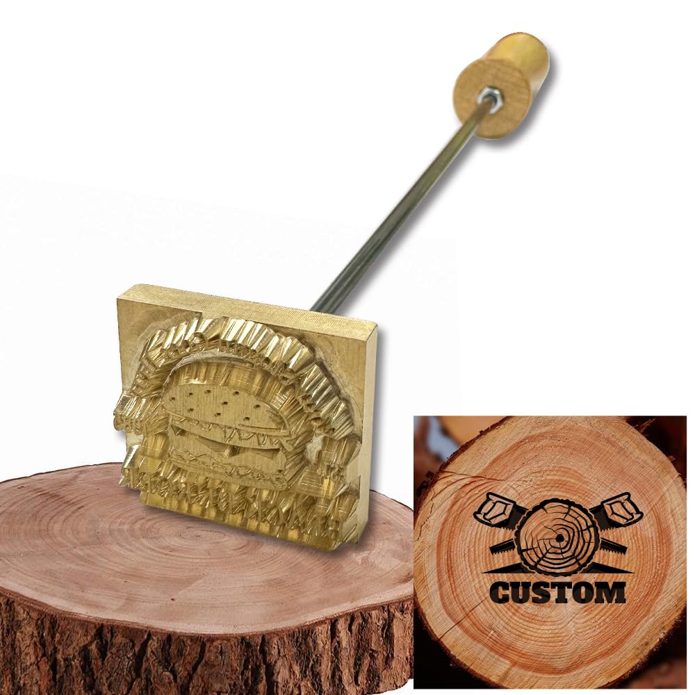 HDSD Custom Branding Iron for Wood Leather Food Personalized Branding Iron with Your Logo&Text for Craftsmen Weddings Bakers