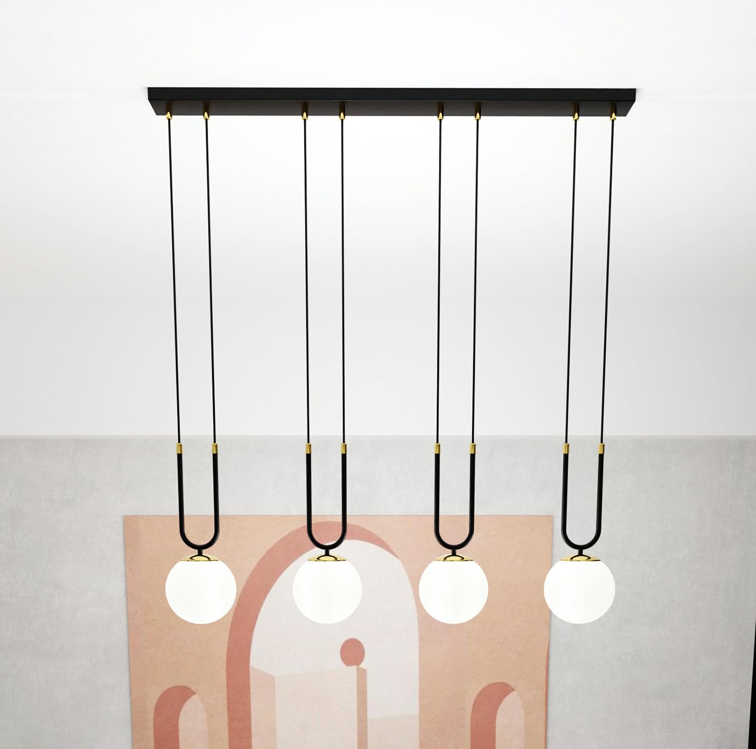 EMIBIG LIGHTING GLAM 4 BLACK/OPAL