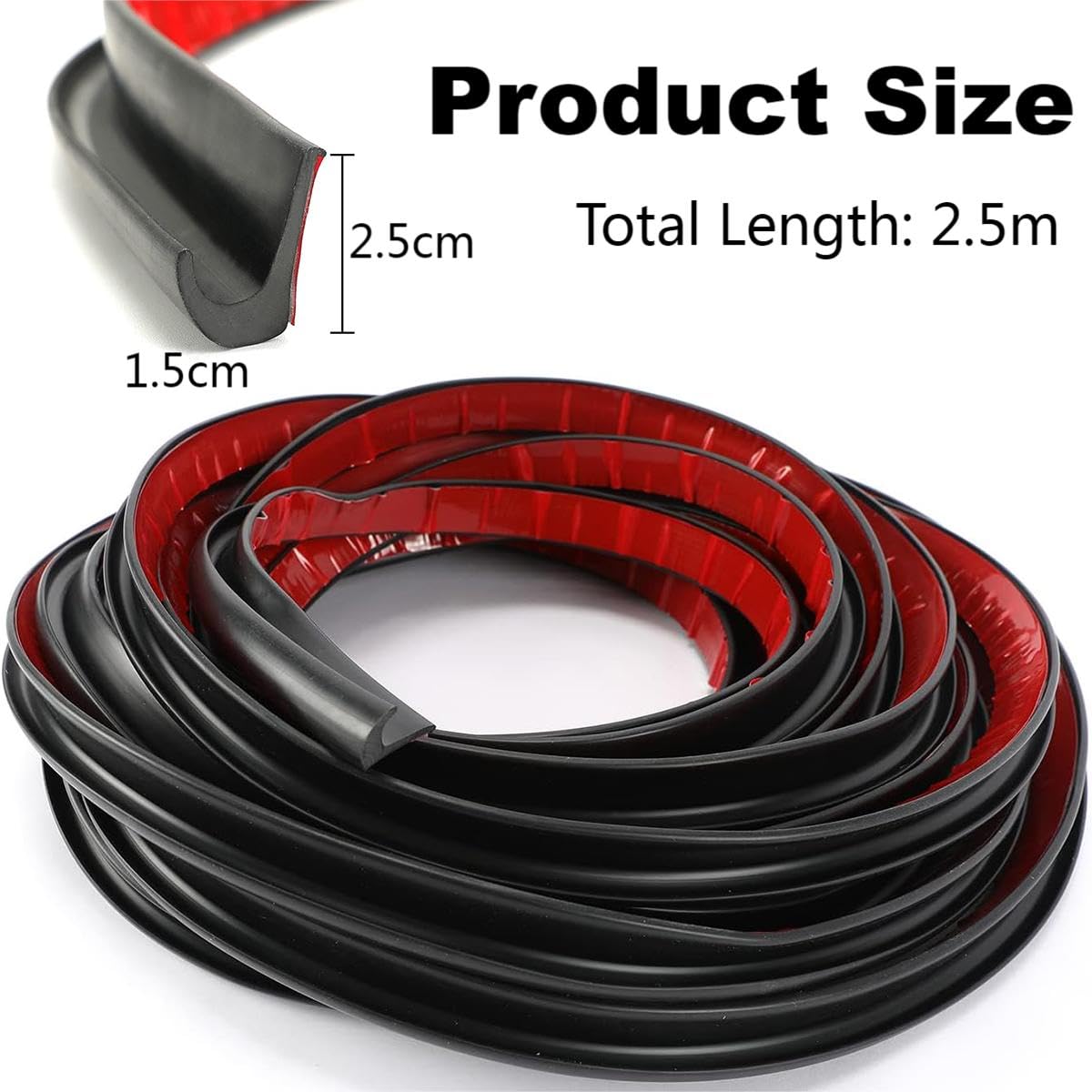 Gouttière Camping Car, 5 Mètres J Shaped Gouttière RV Dos Autocollant Bande De Caoutchouc, Gouttière Autocollante En Forme De J En Gel De Silice Pour Voiture Camionnettes Camping-Cars Bateau Et Porte