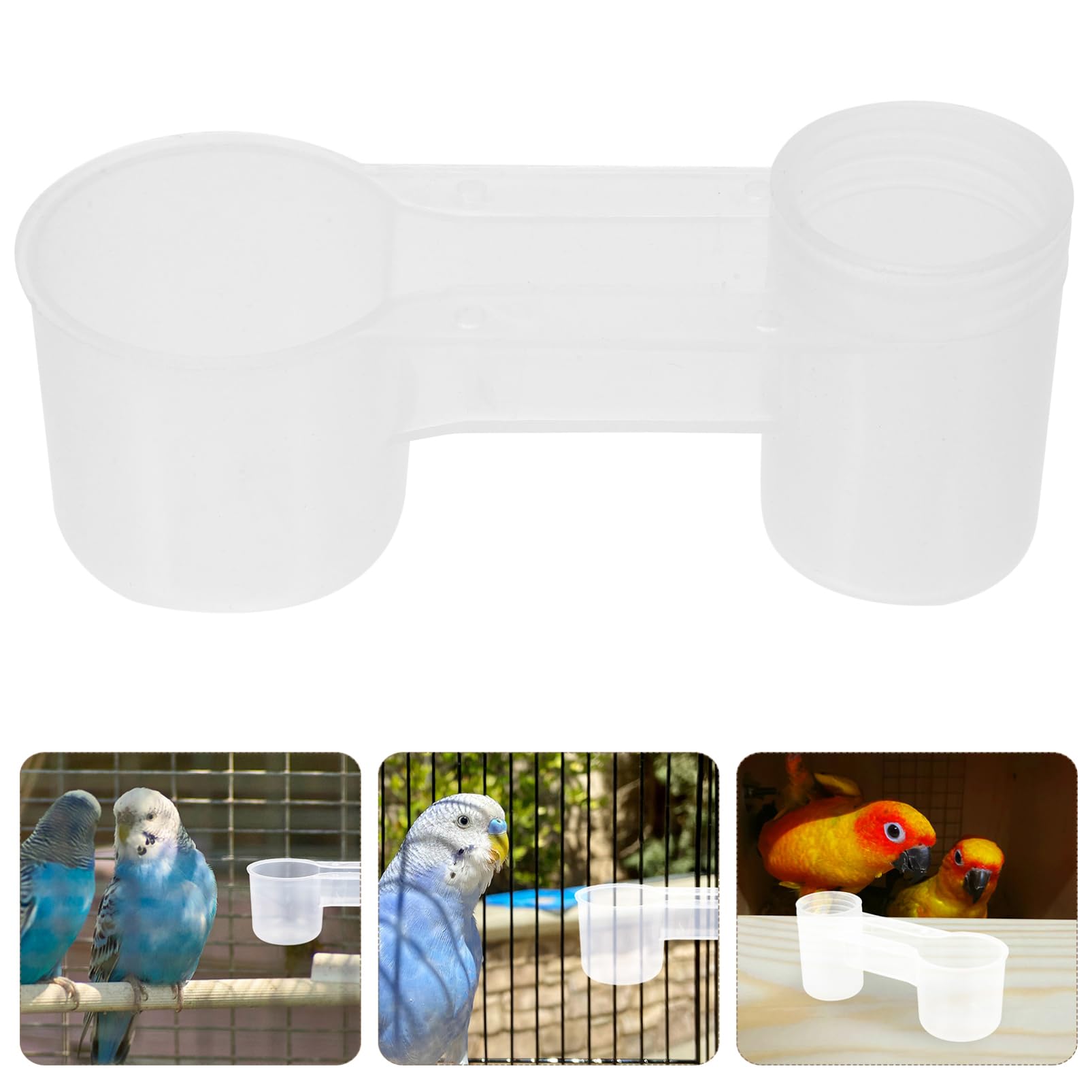Abbeveratoio Per Piccioni e Uccelli a Doppia Porta, Set 10 Pezzi in Plastica Per Animali Domestici, Facile Da Pulire, Adatto Per Gabbie Di Pappagalli e Negozi Di Animali