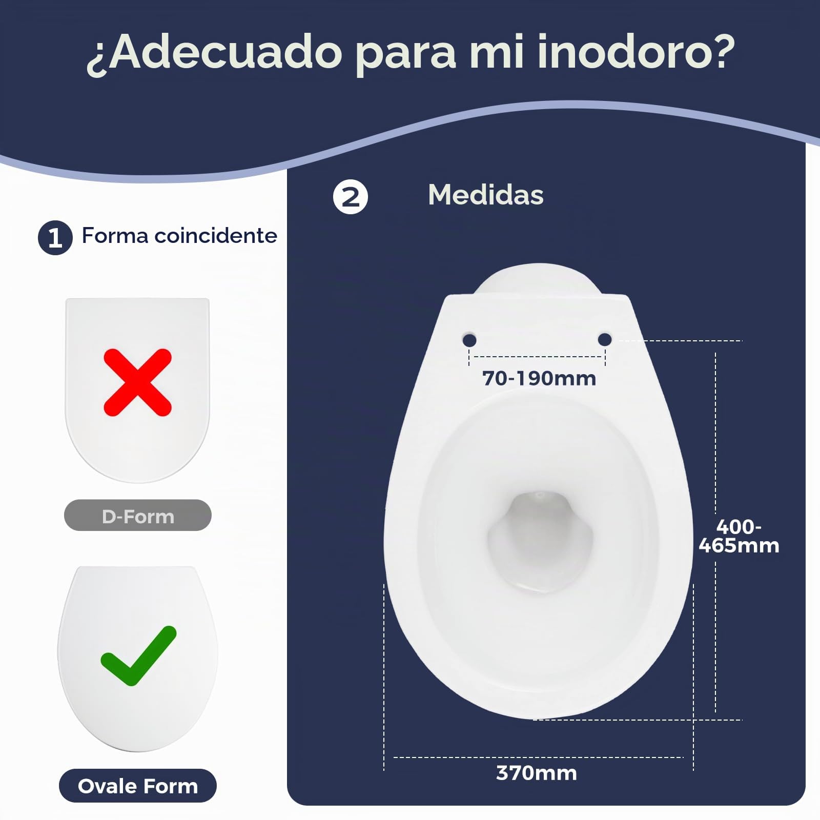 SAMODRA Tapa wc Universal Tapa Inodoro Universal Asientos para inodoro Asientos para WC Toilet Seat Tapa de Inodoro Asiento de Inodoro (Forma O)
