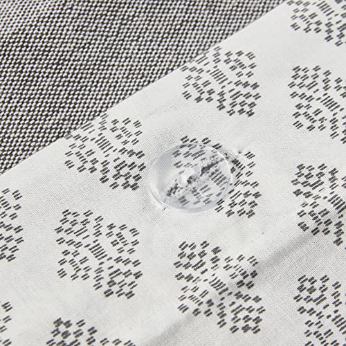 Image of INK+IVY Cotton Duvet Cover Queen Size - 100% Cotton Duvet Cover Set, Boho Bedding Set for All Seasons Farmhouse Bedding Duvet & Sets with 2 Pillowcase, Jacquard Stripes, Grey 3 Piece Full /Queen